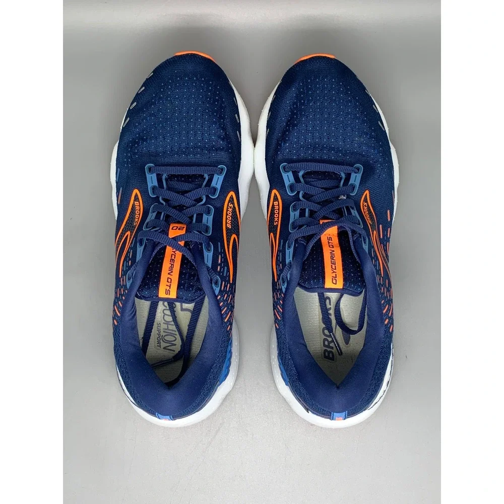 Brooks‎ Glycerin GTS 20 Blue Orange Running Shoes 1103832E444 Men's Sz 9 Wide
